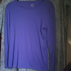 Purple soft long sleeve t-shirt